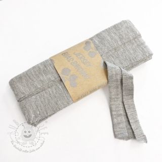 Elastisches Schrägband viskose - 3 m light grey melange