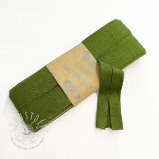 Elastisches Schrägband viskose - 3 m olive green