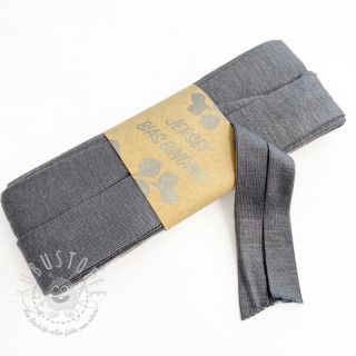 Elastisches Schrägband viskose - 3 m grey