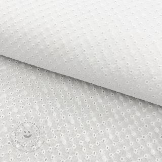 Baumwollstoff EMBROIDERY Daniela white