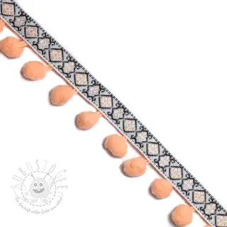 Bommelborte JACQUARD salmon