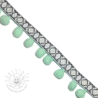 Bommelborte JACQUARD light mint