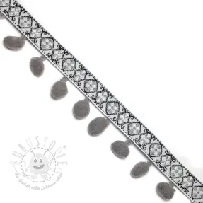 Bommelborte JACQUARD grey