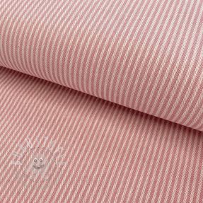 Dekostoff DOBBY Colored stripe blush