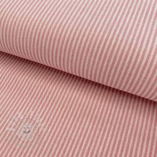 Dekostoff DOBBY Colored stripe blush