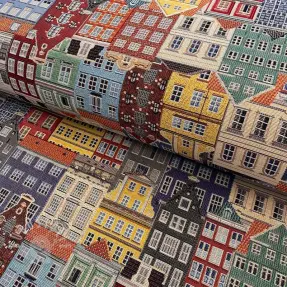 Dekostoff GOBELIN PREMIUM City canal house