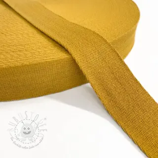 Gurtband Baumwolle 4 cm ochre