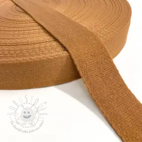 Gurtband Baumwolle 4 cm cognac