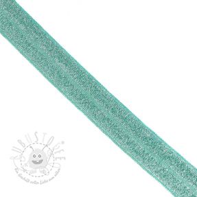 Elastisches Schrägband Polyamid glitter 20 mm dark mint