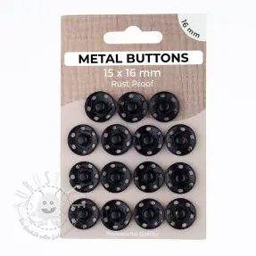 Druckknöpfe METAL 16 mm black