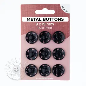Druckknöpfe METAL 19 mm black