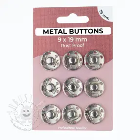 Druckknöpfe METAL 19 mm silver