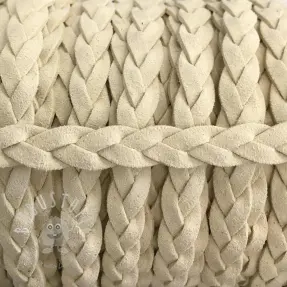 Wildlederkordel twisted off white