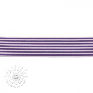 Gummiband 4 cm Stripe purple