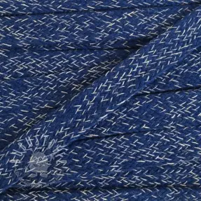 Flachkordel 15 mm melange navy