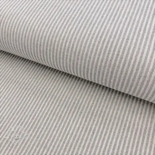 Dekostoff DOBBY Colored stripe grey