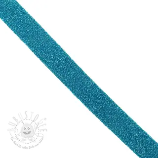 Schrägband LUREX aqua