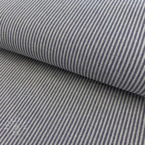Dekostoff DOBBY Colored stripe navy blue