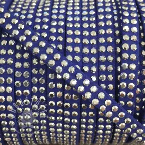 Wildlederkordel strass kobalt