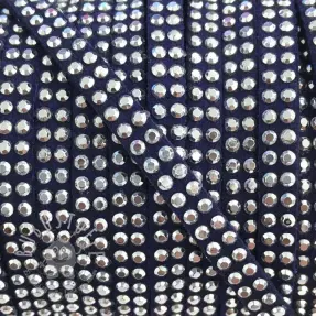 Wildlederkordel strass dark blue