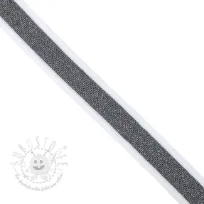 Strickborte Webband LUREX grey