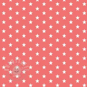 Baumwollstoff Petit stars coral