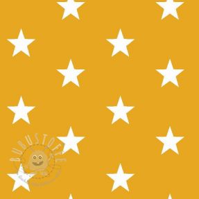 Baumwollstoff Stars yellow