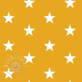 Baumwollstoff Stars yellow