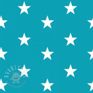 Baumwollstoff Stars turquoise