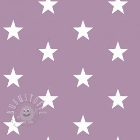 Baumwollstoff Stars lilac