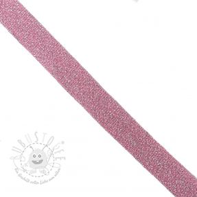 Schrägband LUREX pink