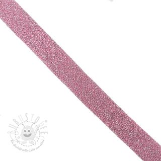Schrägband LUREX pink