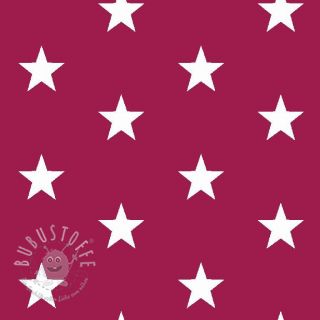 Baumwollstoff Stars cerise