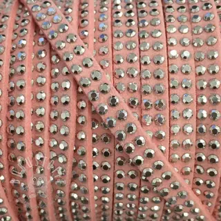 Wildlederkordel strass rose
