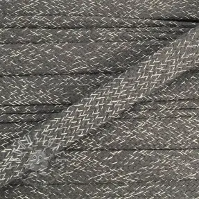 Flachkordel 15 mm melange grey