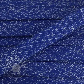 Flachkordel 15 mm melange cobalt