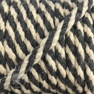 Baumwollkordel 5 mm grey ecru