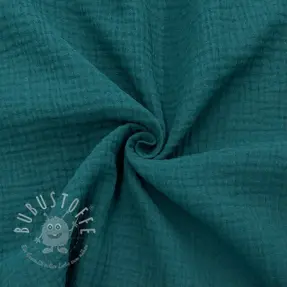 Double gauze/musselin dark cyan