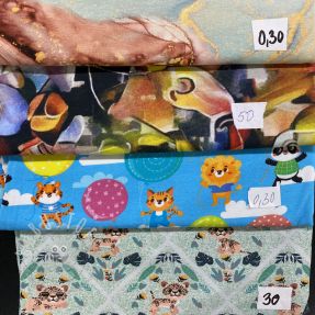 Stoffreste digi print jersey 1487