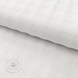 Baumwollstoff EMBROIDERY DOBBY Square white