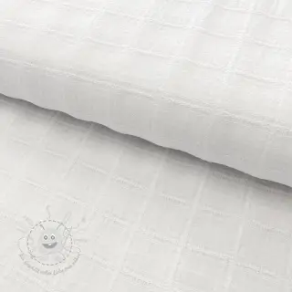 Baumwollstoff EMBROIDERY DOBBY Square white