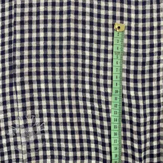 Double gauze/musselin Double sided Checks navy