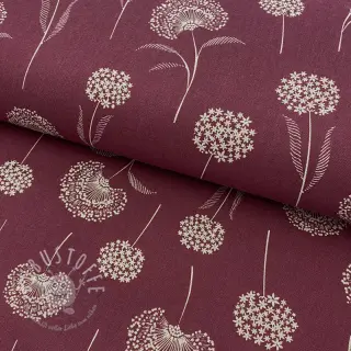 Dekostoff Linenlook Elegant dandelion bordeaux