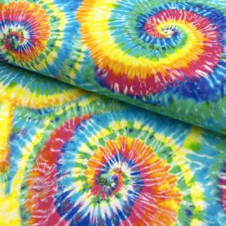 Dekostoff premium Luxe rainbow swirl digital print