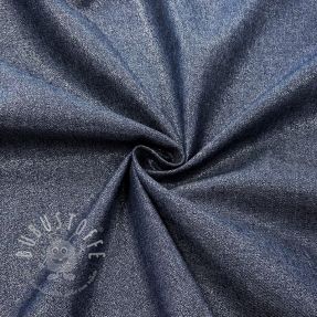 Baumwollstoff JEANS FOIL dark blue