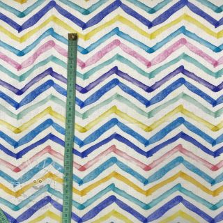 Dekostoff Watercolour happy zigzag digital print