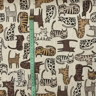 Dekostoff Linenlook Cat wildlife art