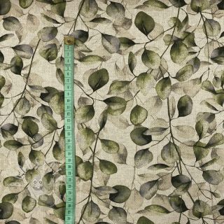 Dekostoff Linenlook Poplar leaves