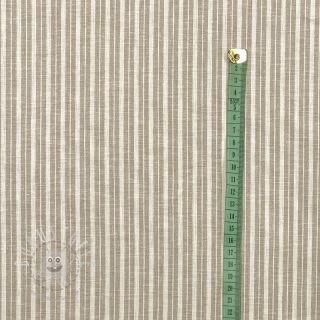 Leinen mit Baumwolle Lira big stripe beige