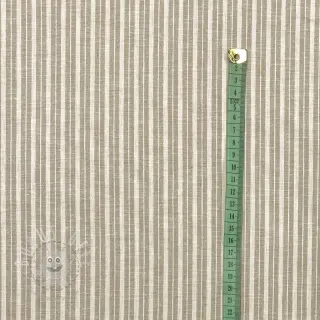 Leinen mit Baumwolle Lira big stripe beige